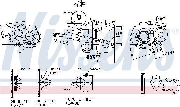 Nissens 93219 - Турбина, компрессор parts5.com