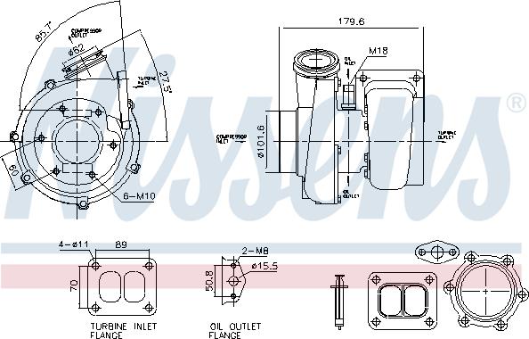 Nissens 93782 - Турбина, компрессор parts5.com