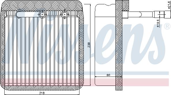 Nissens 92193 - Испаритель, кондиционер parts5.com