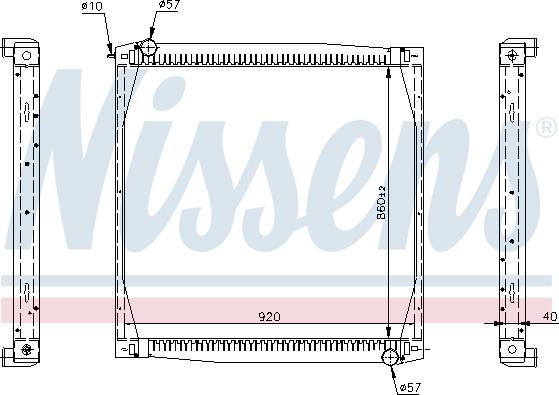 Nissens 64069A - Радиатор, охлаждение двигателя parts5.com