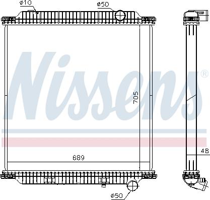 Nissens 654760 - Радиатор, охлаждение двигателя parts5.com