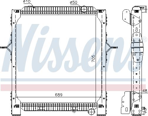 Nissens 65476 - Радиатор, охлаждение двигателя parts5.com