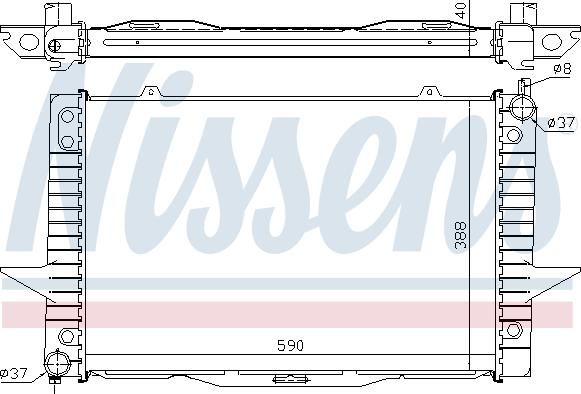 Nissens 65546A - Радиатор, охлаждение двигателя parts5.com