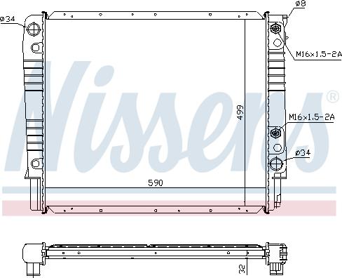 Nissens 65530A - Радиатор, охлаждение двигателя parts5.com