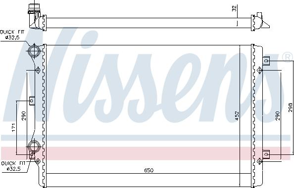 Nissens 65279A - Радиатор, охлаждение двигателя parts5.com