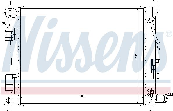 Nissens  66757 - Радиатор, охлаждение двигателя parts5.com