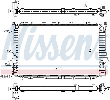 Nissens 60457 - Радиатор, охлаждение двигателя parts5.com