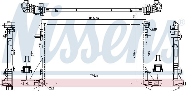 Nissens 606411 - Радиатор, охлаждение двигателя parts5.com