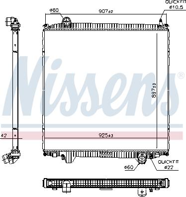 Nissens 606691 - Радиатор, охлаждение двигателя parts5.com