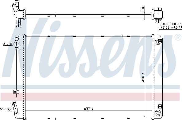 Nissens 606608 - Радиатор, охлаждение двигателя parts5.com