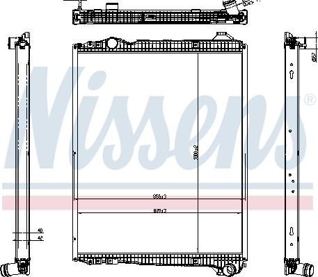 Nissens 606323 - Радиатор, охлаждение двигателя parts5.com