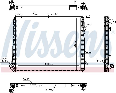 Nissens 606322 - Радиатор, охлаждение двигателя parts5.com