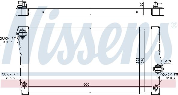 Nissens 60828 - Радиатор, охлаждение двигателя parts5.com