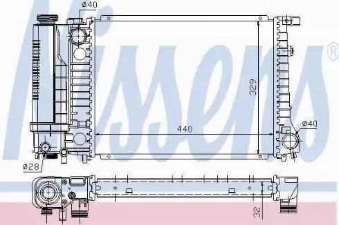 Nissens 60735 - Радиатор, охлаждение двигателя parts5.com