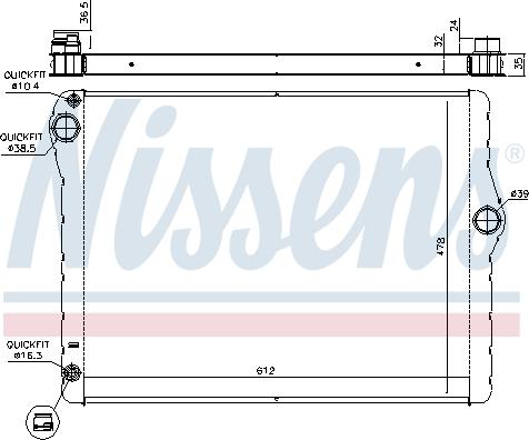 Nissens 60776 - Радиатор, охлаждение двигателя parts5.com