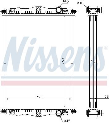 Nissens 614440 - Радиатор, охлаждение двигателя parts5.com