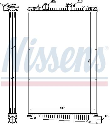 Nissens 614420 - Радиатор, охлаждение двигателя parts5.com