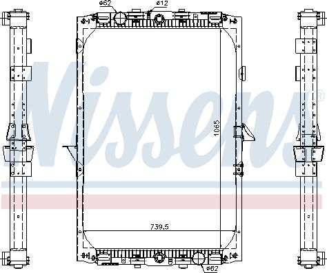 Nissens 61417A - Радиатор, охлаждение двигателя parts5.com