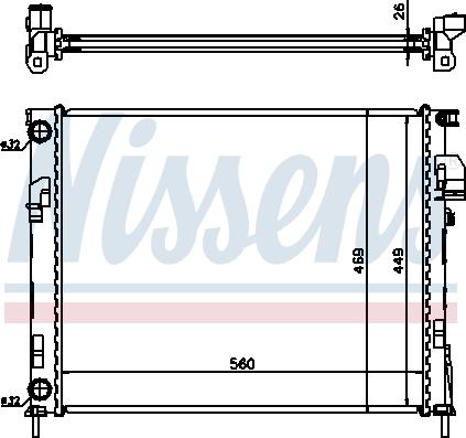 Nissens 63025A - Радиатор, охлаждение двигателя parts5.com