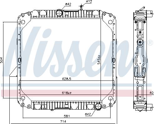 Nissens 62563 - Радиатор, охлаждение двигателя parts5.com