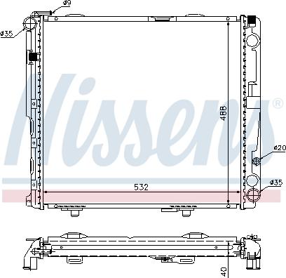 Nissens 62696A - Радиатор, охлаждение двигателя parts5.com