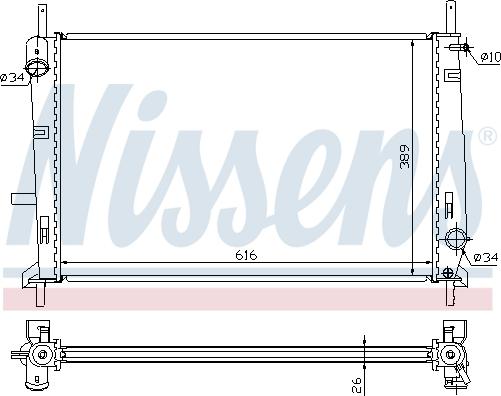 Nissens 62056A - Радиатор, охлаждение двигателя parts5.com