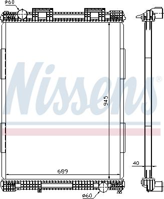 Nissens 628700 - Радиатор, охлаждение двигателя parts5.com