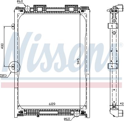 Nissens 62870A - Радиатор, охлаждение двигателя parts5.com