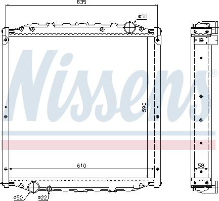 Nissens 62877A - Радиатор, охлаждение двигателя parts5.com