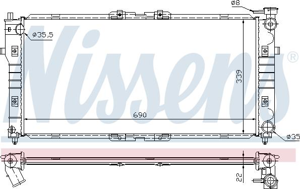 Nissens 62392A - Радиатор, охлаждение двигателя parts5.com