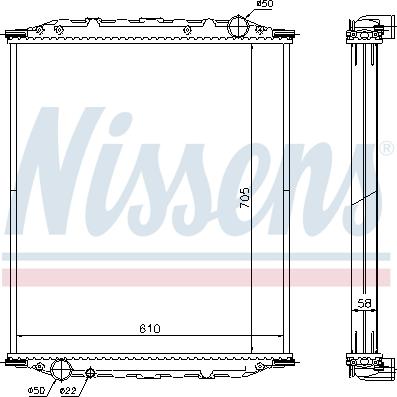 Nissens 672200 - Радиатор, охлаждение двигателя parts5.com