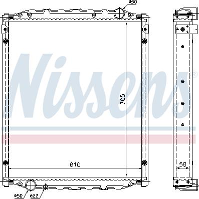 Nissens 67220A - Радиатор, охлаждение двигателя parts5.com