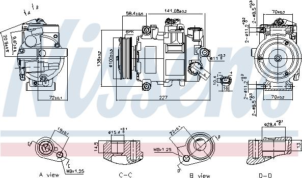 Nissens 89415 - Компрессор кондиционера parts5.com