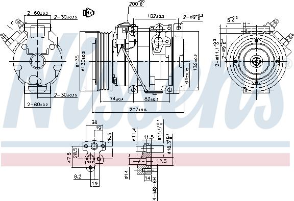 Nissens 89558 - Компрессор кондиционера parts5.com