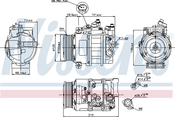 Nissens 89520 - Компрессор кондиционера parts5.com