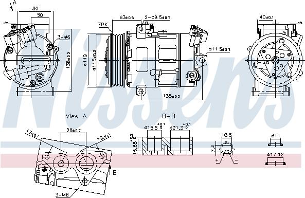 Nissens 890947 - Компрессор кондиционера parts5.com