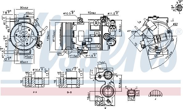 Nissens 890420 - Compressor, air conditioning parts5.com