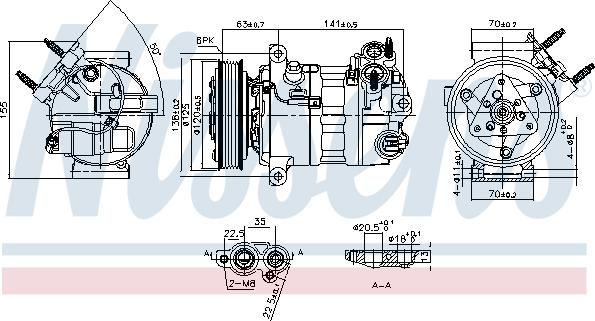 Nissens 890594 - Компрессор кондиционера parts5.com