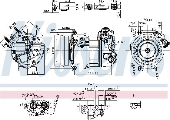 Nissens 890593 - Компрессор кондиционера parts5.com