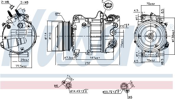 Nissens 890585 - Компрессор кондиционера parts5.com