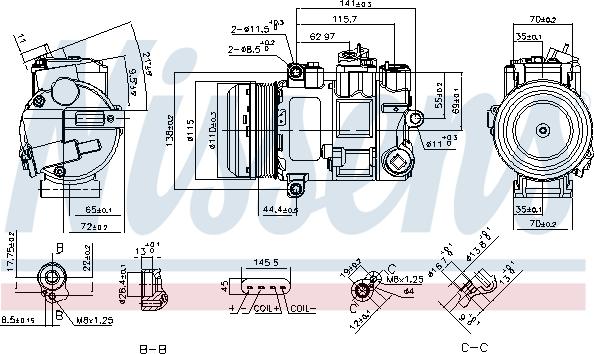 Nissens 890696 - Компрессор кондиционера parts5.com