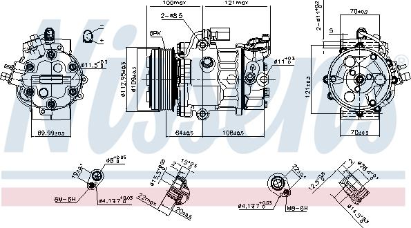 Nissens 890659 - Компрессор кондиционера parts5.com