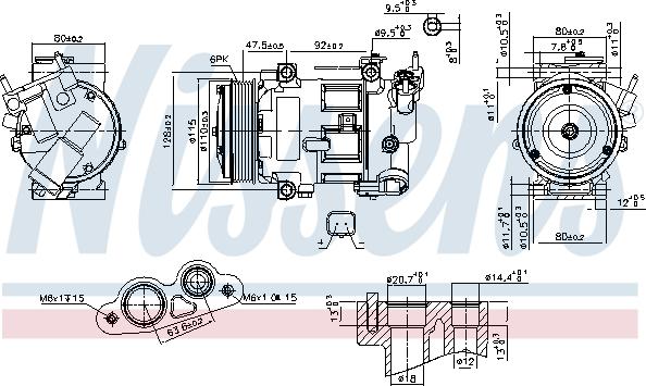 Nissens 890606 - Компрессор кондиционера parts5.com