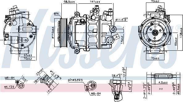 Nissens 890608 - Компрессор кондиционера parts5.com