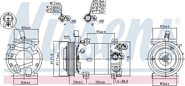 Nissens 890682 - Компрессор кондиционера parts5.com