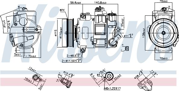 Nissens 890633 - Компрессор кондиционера parts5.com