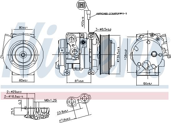 Nissens 890093 - Компрессор кондиционера parts5.com