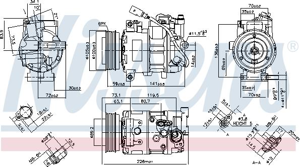 Nissens 890048 - Компрессор кондиционера parts5.com