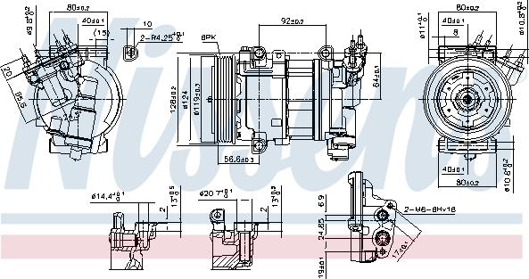 Nissens 890051 - Compressor, air conditioning parts5.com