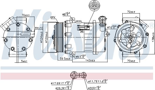 Nissens 890063 - Компрессор кондиционера parts5.com